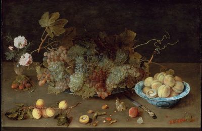 Isaak Soreau (German, active in second quarter, 17th century), Still Life with Grapes on a Platter