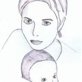 Quelques essais de dessin - Mère/Enfant - Fin