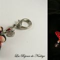 Bijoux Saint Valentin personnalisable, Grigri de sac ou porte clef Les Amoureux