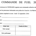 COMMANDE DE FUEL 2016