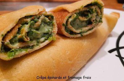 Crêpes épinards et fromage frais