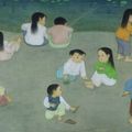 Mai Thu (1906-1980), Enfants jouant en bord de rivière