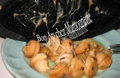 Papillote au boudin blanc forestier et au Pont l'Evêque, puis bienvenue Isis et noël à Saint Malo