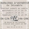 Horaires de décembre