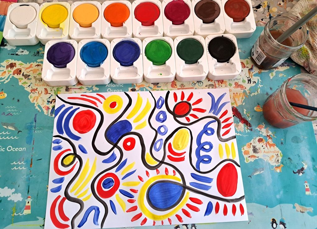 Galets de gouache géants