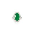 Jadeite, cultured pearl and diamond ring, Jason Koo