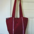 Sac framboise à paillettes 