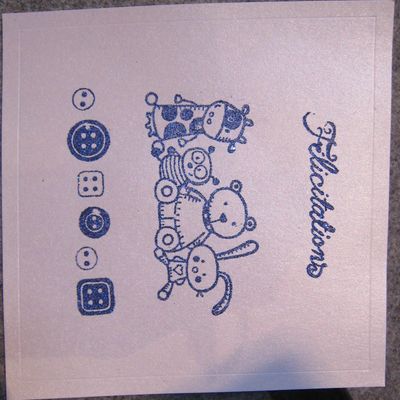 Petite carte pour l'arrivée d'un petit garçon