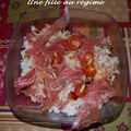 RIZ AUX TOMATES CERISE ET JAMBON DE PARME (9 pp/personne)