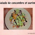 Salade de concombre et surimi