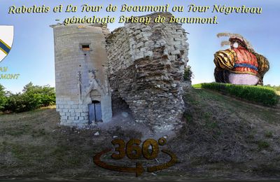 Rabelais et La tour de Beaumont ou tour Négreteau - généalogie Brisay de Beaumont.