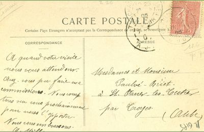 Recherches à partir d'une carte postale ancienne…