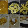 Crêpes à l'ananas caramélisé, sauce mangue et chantilly vanillée