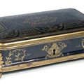 Coffret de forme rectangulaire en placage d'écaille, Epoque Louis XIV. Attribué à André Charles Boulle et son atelier