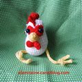 animaux au crochet : le coq