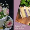 Layer cake d'anniversaire myrtilles