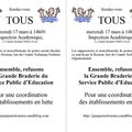 Rendez-vous TOUS à l'Inspection d'Académie mercredi 17 mars