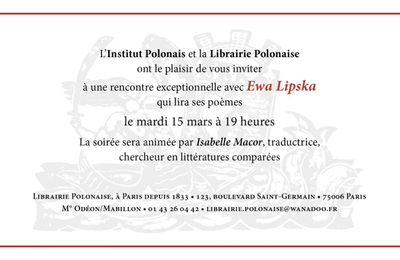 Librairie Polonaise Paris - Ewa Lipska