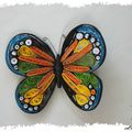 Magnifique papillon en quilling ou paperolles