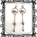 ... Boucles d'oreilles "Hirondelles etc"...