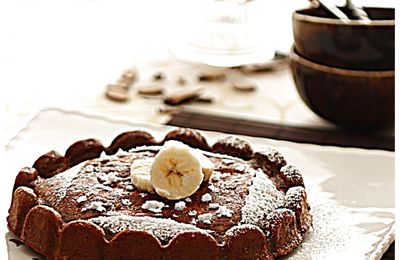 Gâteau cacao, banane, peanuts sans gluten..... Un régal!