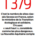 165 sites classés Seveso en Nouvelle-Aquitaine