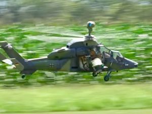 Le Tigre hélicoptère de combat franco-allemand.