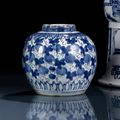 A blue and white melon decorated jar, Wanli period (1573-1620)