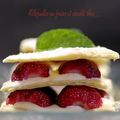 Millefeuilles aux fraises et chocolat blanc