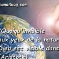 Dieu invisible visible -Aristote (Citation)