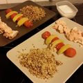 Brochette de saumon tricolores (Thermomix)