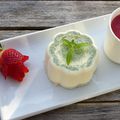 Panna cotta à la verveine citron et son coulis de fraises