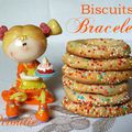 Biscuits bracelets très "girly" aux amandes pour Pourim