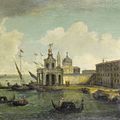 Circle of Gaetano Verturali (Lucca 1701-1783), A capriccio of the entrance to the Grand Canal, Venice
