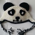 Un bonnet panda pour un bébé 