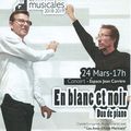 Concert en blanc et noir Duo de piano à Argelès