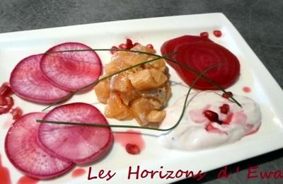 Tartare de truite pour Octobre rose