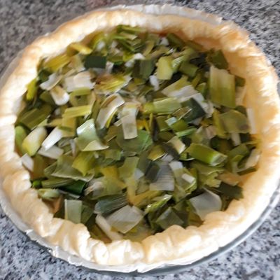 Tarte aux poireaux du jardin