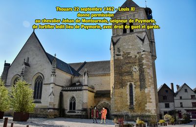Thouars 1462 - Louis XI donne permission au chevalier Jehan de Montournais, seigneur de Puymorin, de fortifier ledit Puimorin