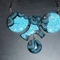 Collier turquoise Fimo