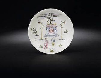 An extremely rare and early Meissen saucer, circa 1713