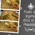 Poulet aux légumes d'été et au Philadelphia