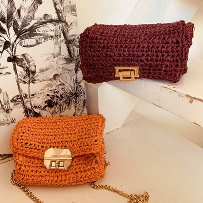 Petit sac en raphia - tuto crochet 
