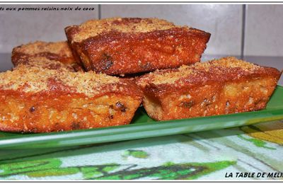 FONDANTS AUX POMMES, AUX RAISINS, A LA NOIX DE COCO