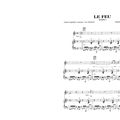 Le feu - Johnny Hallyday (Partition - Sheet Music)