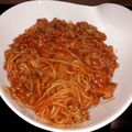 Nouilles chinoises à la bolognaise 