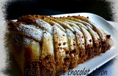 Tresse feuilletée chocolat et citron