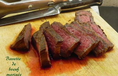 Bavette de boeuf marinée, sans gluten et sans lactose