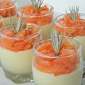 Verrine de mousse d'asperges au saumon