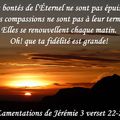 Lamentations de Jérémie 3 verset 22-23 